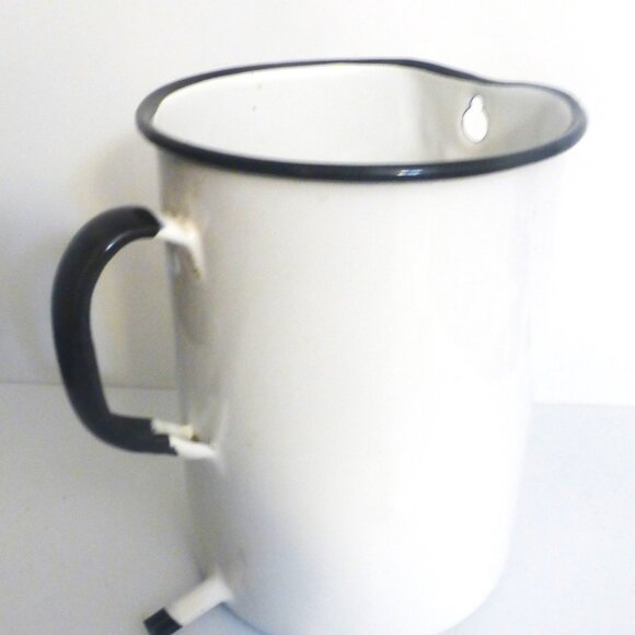 Antique Enamel RAIN CATCHER w/ SPOUT Farm House Country Style - Picture 1 of 5